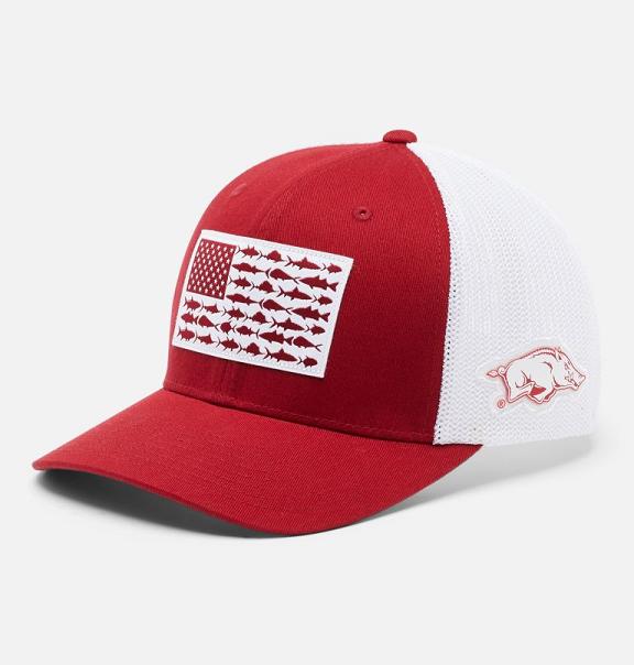 Columbia PFG Mesh Fish Flag Hats Red For Women's NZ36907 New Zealand